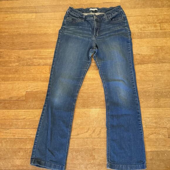 Lee Slender Secret medium wash mid rise boot cut jeans pants size 8 b29 - Picture 1 of 5